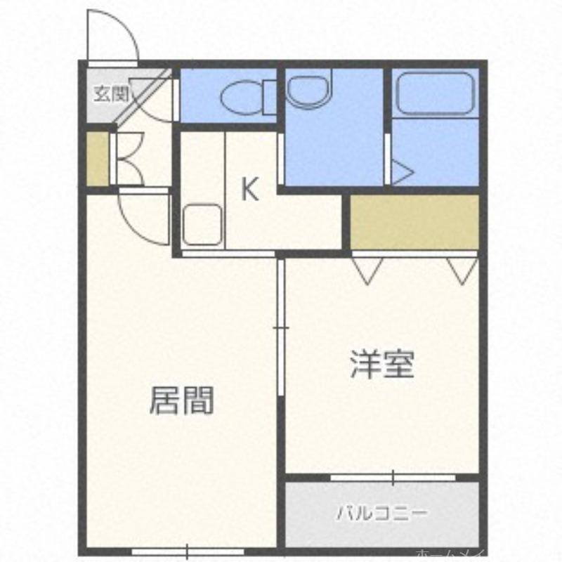 ミリオンベル美園(1LDK/3階)の間取り写真