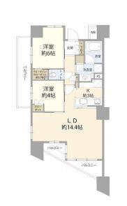 パークホームズ清澄白河(2LDK/8階)の間取り写真