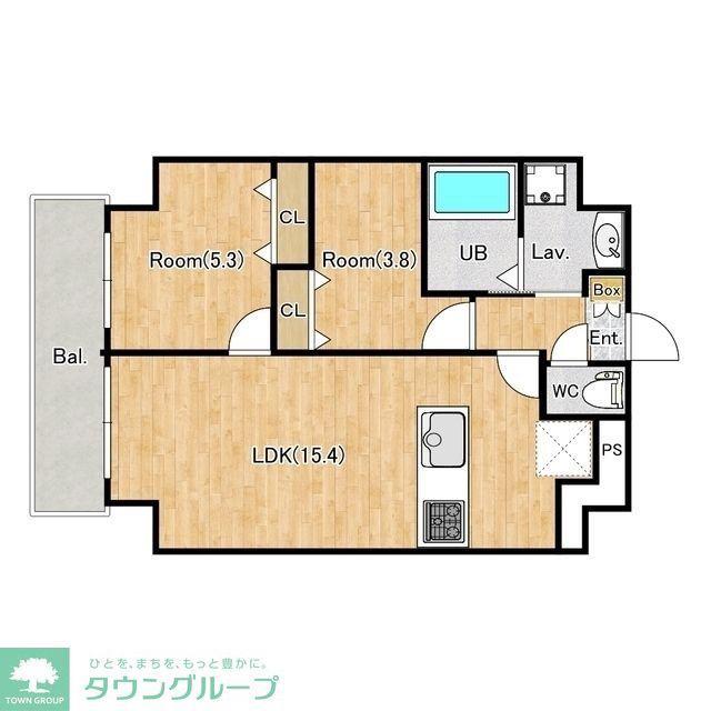 ジーグランデ三ノ輪(1SLDK/5階)の間取り写真