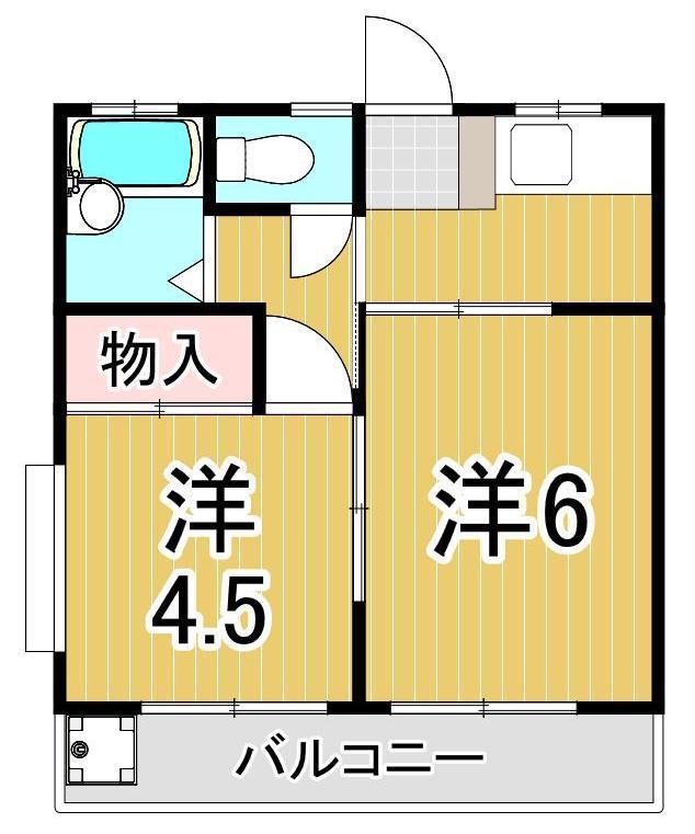 コーポ菊寿(2K/1階)の間取り写真