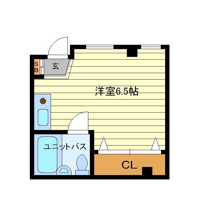 フェアリーハウス(ワンルーム/1階)の間取り写真
