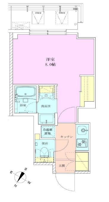 巣鴨レジデンス壱番館(1K/3階)の間取り写真