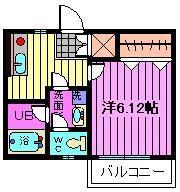ヴェール大牧A・B(1K/2階)の間取り写真