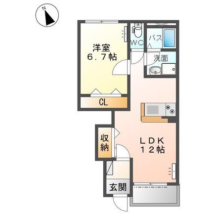 フェリーチェ(1LDK/1階)の間取り写真