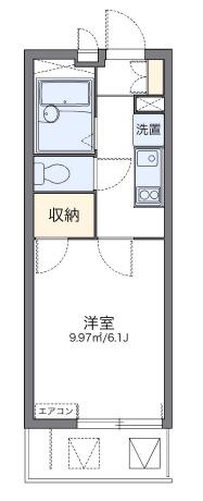 レオパレスタウンコート(1K/2階)の間取り写真