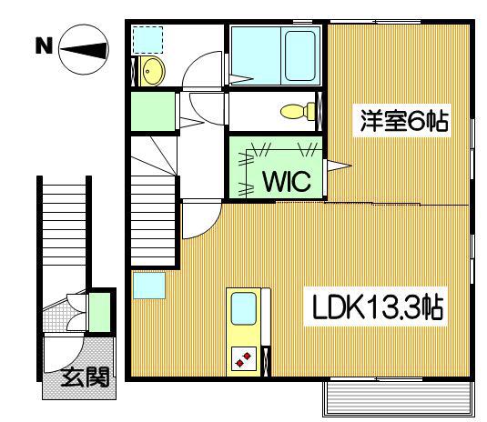 グランクリュ(1LDK/2階)の間取り写真