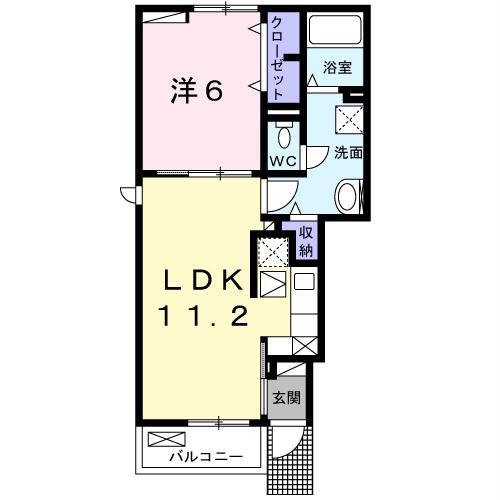 キャンビリーII(1LDK/1階)の間取り写真