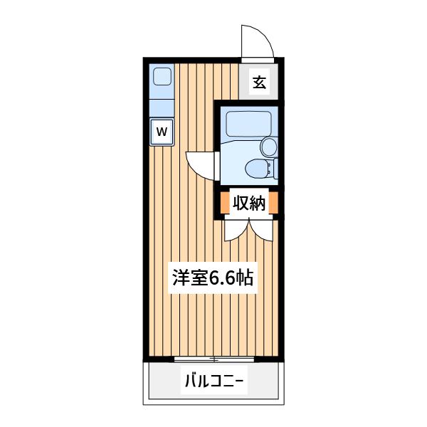 コーポ宮本(ワンルーム/2階)の間取り写真