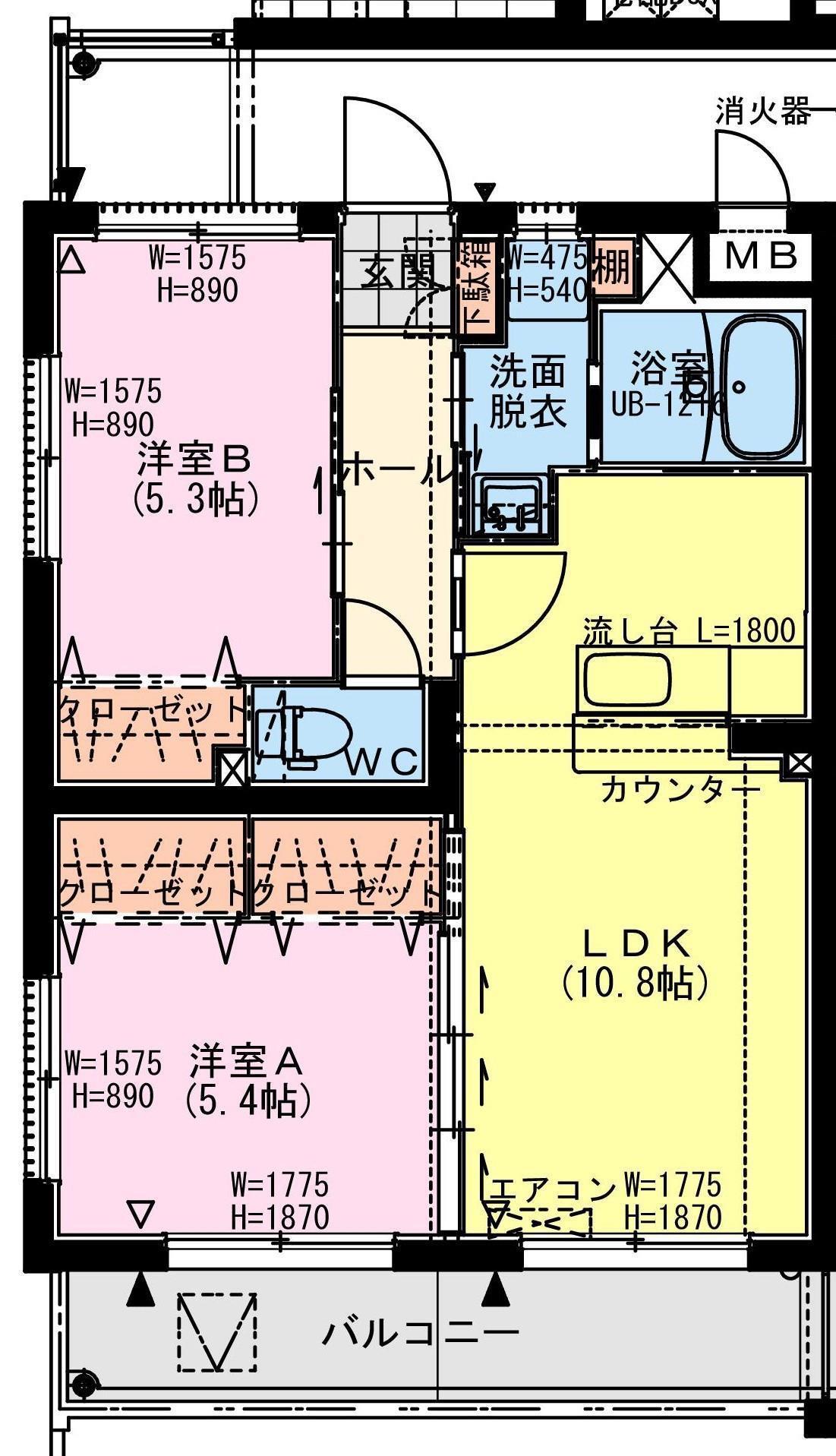 VILLAGE SITTA(2LDK/1階)の間取り写真