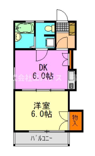 カールスプラッツ(1DK/1階)の間取り写真