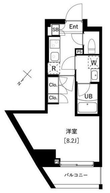 ARKMARK上池袋(1K/6階)の間取り写真