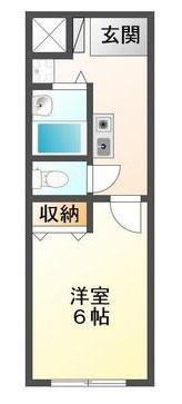 オリーブビュー三吉7(1K/4階)の間取り写真