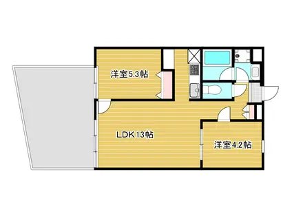 リラドエテ(1SLDK/2階)の間取り写真