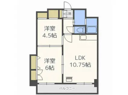  プレジャーランド PLEASURE LAND(2LDK/5階)の間取り写真