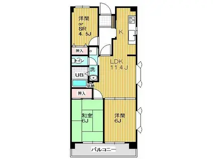 KEYAKI HOUSE(3LDK/2階)の間取り写真