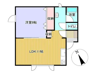 ひまわりハイツ1(1LDK/3階)の間取り写真