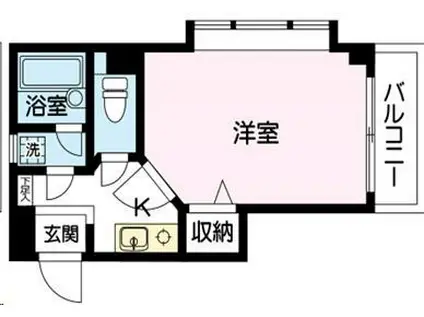 トスカーナ南浦和(1K/3階)の間取り写真