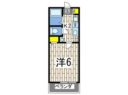 T-FLAT東戸塚(1K/3階)の間取り写真