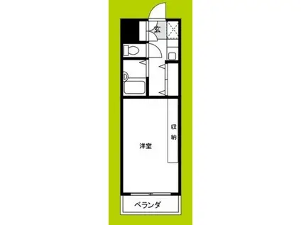 プレジール清和(1K/3階)の間取り写真