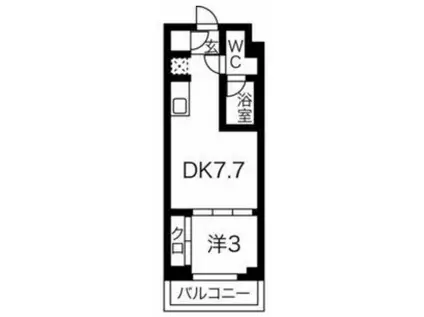 スパシエベルタ板橋本町(1DK/1階)の間取り写真