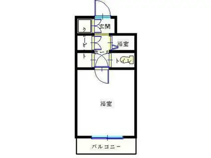 AXIS21(ワンルーム/6階)の間取り写真