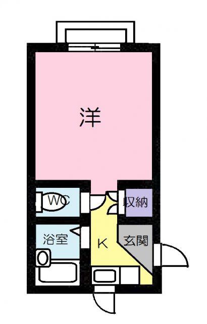 クリーンビュー松永(ワンルーム/2階)の間取り写真