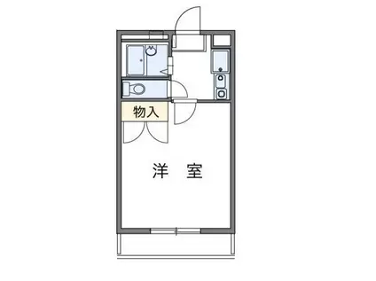 レオパレスフォレスト中井(1K/2階)の間取り写真