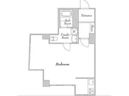 ベルセル南青山(ワンルーム/1階)の間取り写真