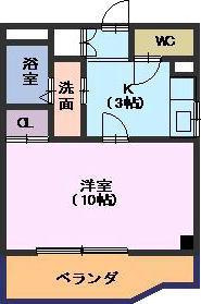 メゾン101(1K/4階)の間取り写真