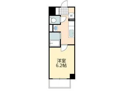アネックス西条朝日町(1K/6階)の間取り写真