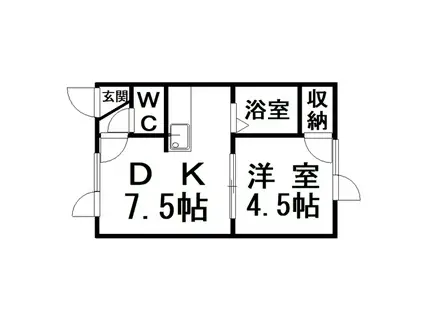 アーバンエステートJS(1DK/2階)の間取り写真