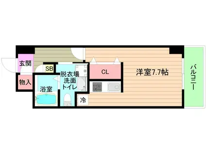 PARK HILLS 都島 NOBLE(1K/6階)の間取り写真