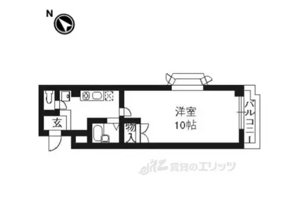 メディナ椥辻(1K/7階)の間取り写真