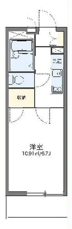 レオパレスサンライズ 1階階 間取り