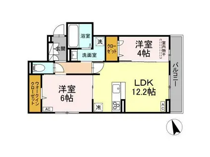 フレッチェ・ボスコVIII(2LDK/3階)の間取り写真