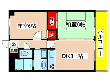 ステイト・ハイム(2DK/3階)の間取り写真