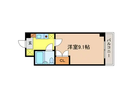 石山IVY HEIGHT(1K/3階)の間取り写真