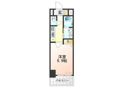 ESTRUTH KYOTO(1K/3階)の間取り写真