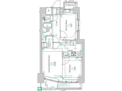 ラフィスタ墨田5丁目II(1SLDK/2階)の間取り写真