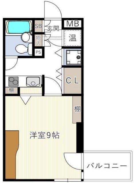 INOVE朝霞青葉台(1K/4階)の間取り写真