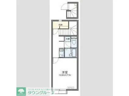 レオネクストオーエス22(1K/2階)の間取り写真