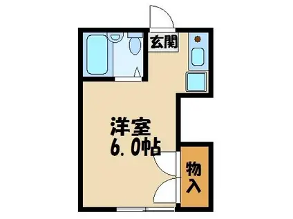 アルペジオ多摩(1K/1階)の間取り写真