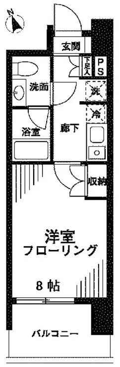 フォンテーヌ芝浦 14階階 間取り