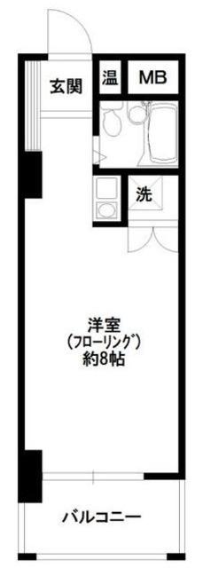 コロネード蕨(ワンルーム/4階)の間取り写真