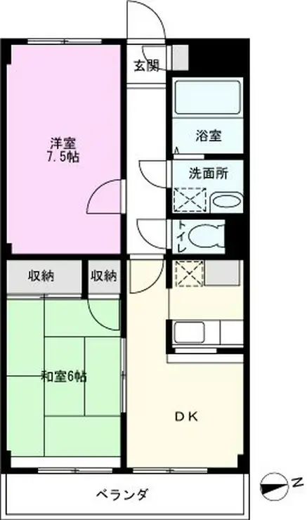 ライザ山一 2階階 間取り