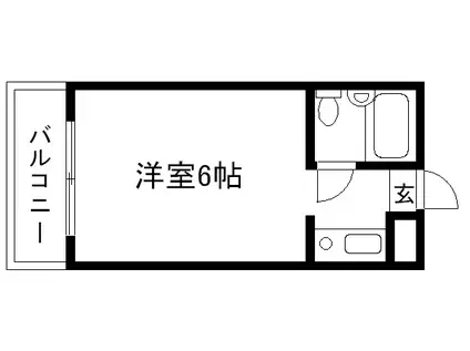 第12長栄セントラルシティハイツ(ワンルーム/2階)の間取り写真
