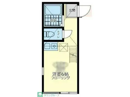 ユナイト小倉クーベルタンの杜(ワンルーム/2階)の間取り写真