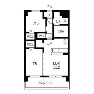 Y&M 祇園(2LDK/2階)の間取り写真
