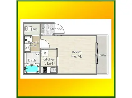 FUJISTA西武柳沢(1K/2階)の間取り写真