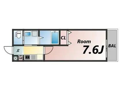 ALEGRIA姫路京口(1K/1階)の間取り写真